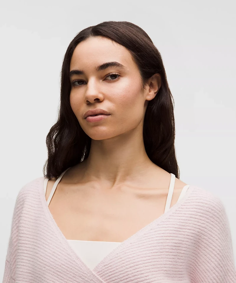 Brushed Cotton Reversible Crossover Sweater