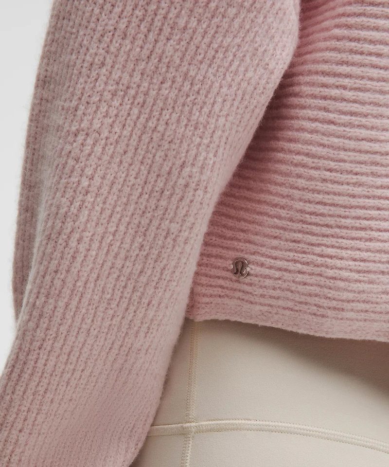 Brushed Cotton Reversible Crossover Sweater