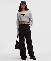 Brushed Cotton Reversible Crossover Sweater