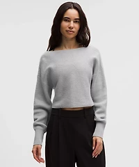 Brushed Cotton Reversible Crossover Sweater