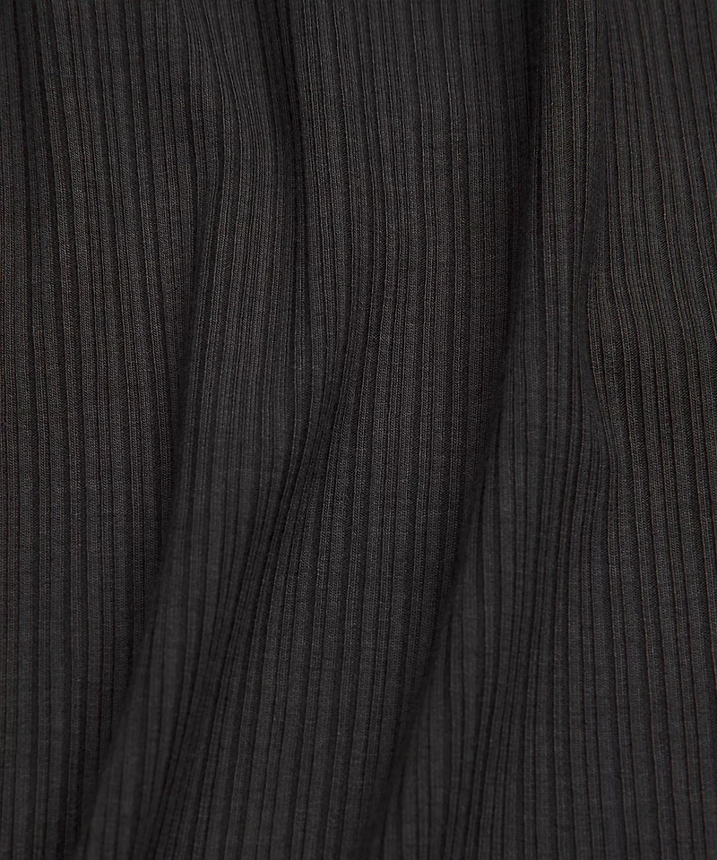 Hold Tight Micro-Rib Straight-Hem T-Shirt