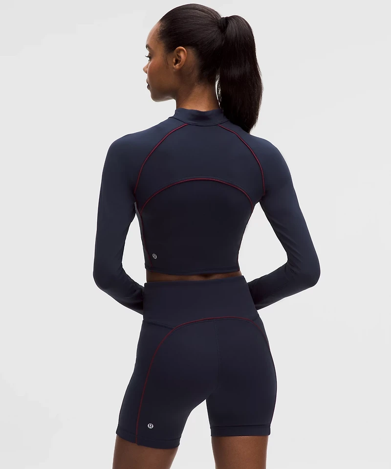 Wunder Train Cropped Long-Sleeve Half Zip