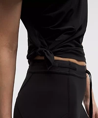 Side-Ruched Running Short-Sleeve Shirt