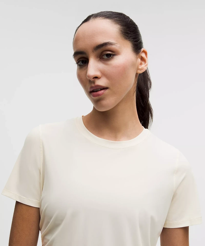 Side-Ruched Running Short-Sleeve Shirt