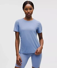 Side-Ruched Running Short-Sleeve Shirt