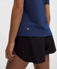 Side-Ruched Running Short-Sleeve Shirt
