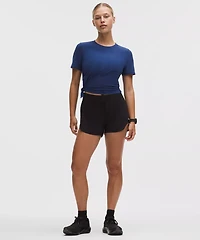Side-Ruched Running Short-Sleeve Shirt