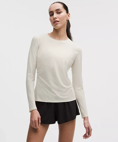 UV-Protective Side Ruched Running Long Sleeve