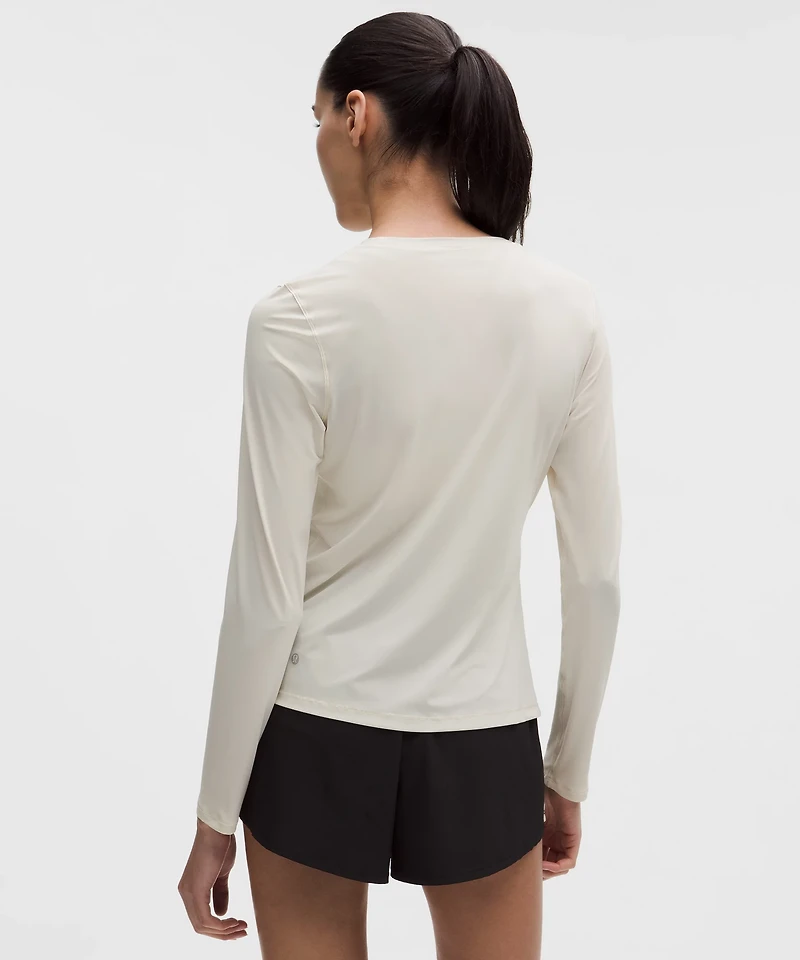 UV-Protective Side Ruched Running Long Sleeve