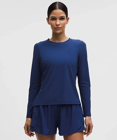 UV-Protective Side Ruched Running Long Sleeve