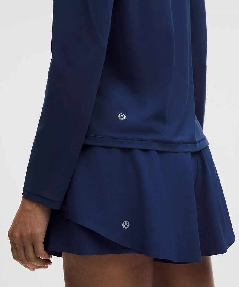UV-Protective Side Ruched Running Long Sleeve