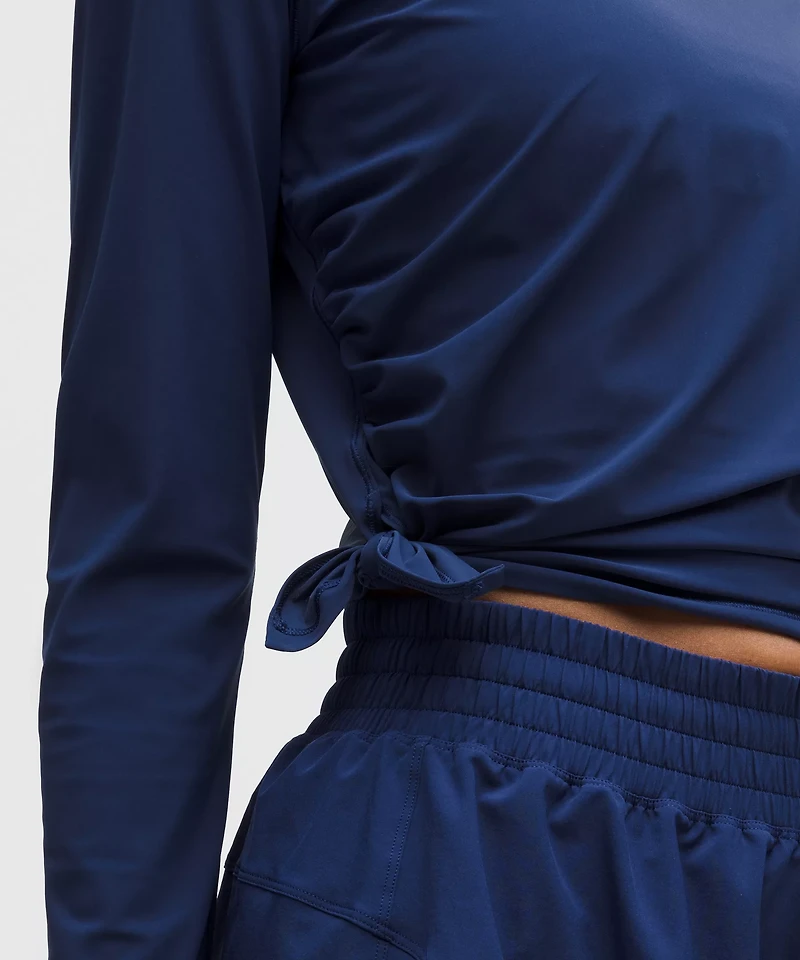 UV-Protective Side Ruched Running Long Sleeve