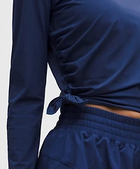 UV-Protective Side Ruched Running Long Sleeve