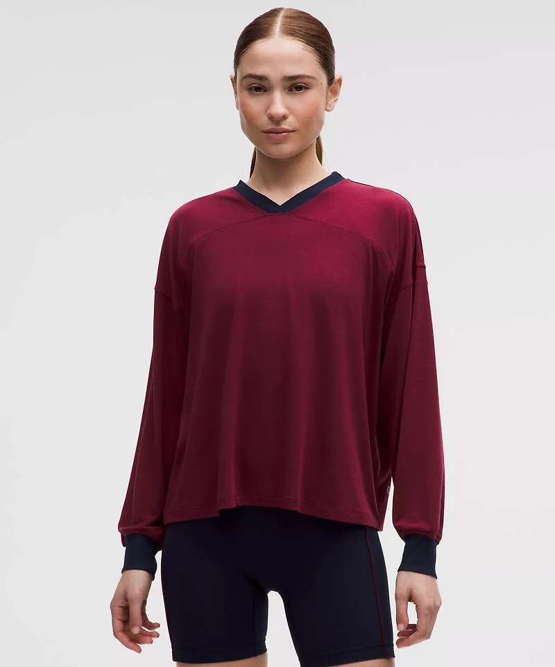Jersey Training V-Neck Long-Sleeve Shirt