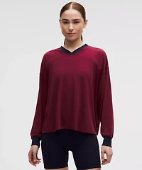 Jersey Training V-Neck Long-Sleeve Shirt