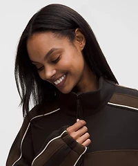 Women's Steady State Oversized Funnel Full Zip *Stripe