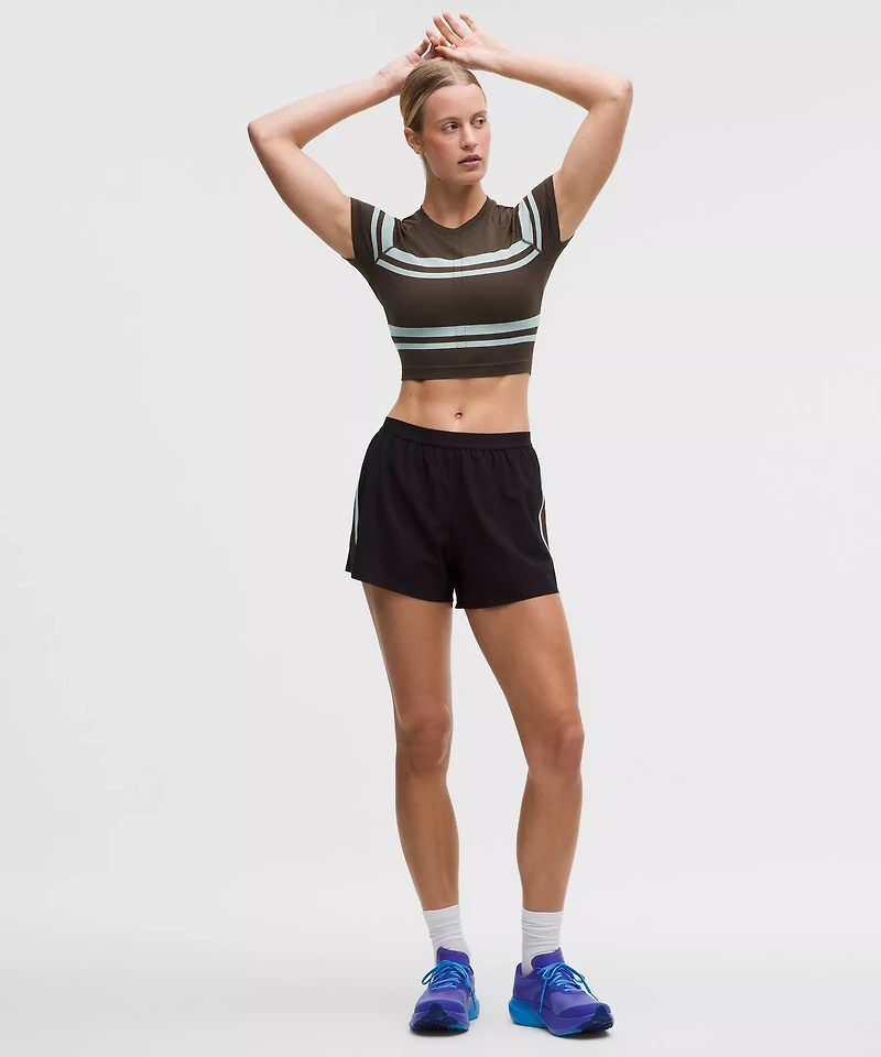 Swiftly Tech Cropped Short-Sleeve Shirt 2.0 *Stripe