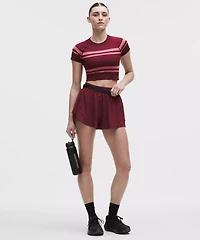 Swiftly Tech Cropped Short-Sleeve Shirt 2.0 *Stripe