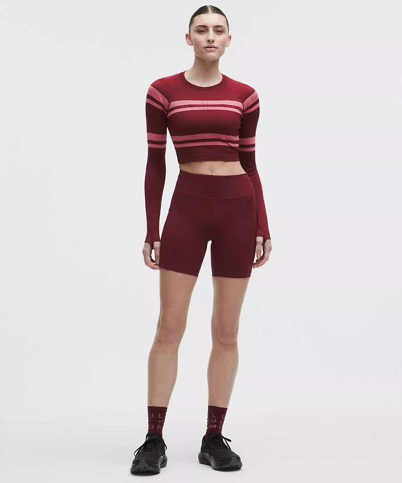 Swiftly Tech Cropped Long-Sleeve Shirt 2.0 *Stripe