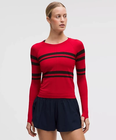 Swiftly Tech Long-Sleeve Shirt 2.0 Waist Length *Stripe