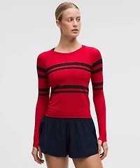 Swiftly Tech Long-Sleeve Shirt 2.0 Waist Length *Stripe