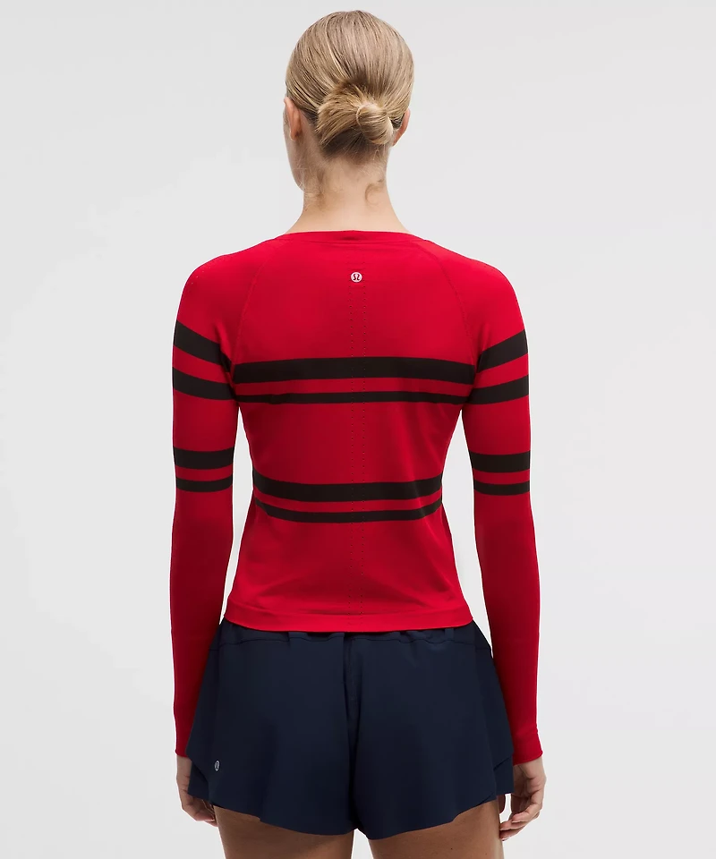 Swiftly Tech Long-Sleeve Shirt 2.0 Waist Length *Stripe