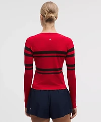 Swiftly Tech Long-Sleeve Shirt 2.0 Waist Length *Stripe