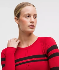 Swiftly Tech Long-Sleeve Shirt 2.0 Waist Length *Stripe