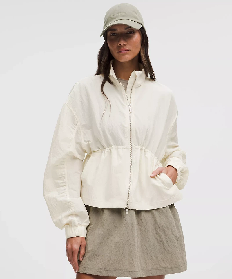 Crinkle Nylon Cinchable Jacket | Women's Coats & Jackets