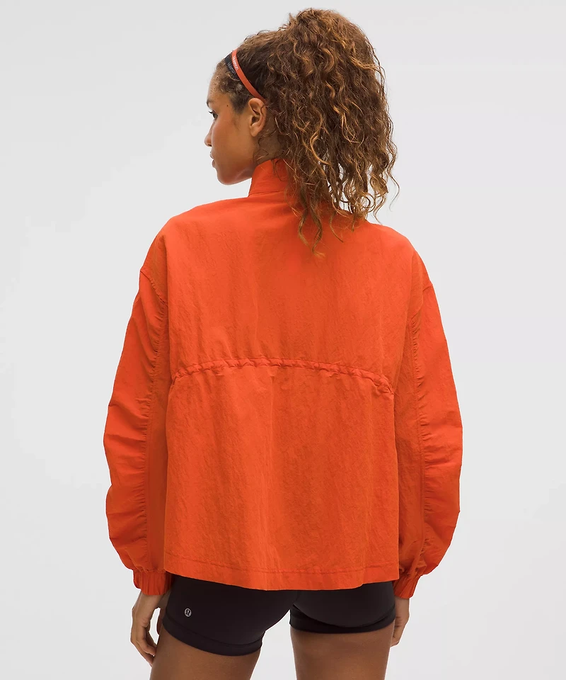 Crinkle Nylon Cinchable Jacket | Women's Coats & Jackets