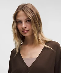 BeCalm Wrap-Front Long-Sleeve Shirt