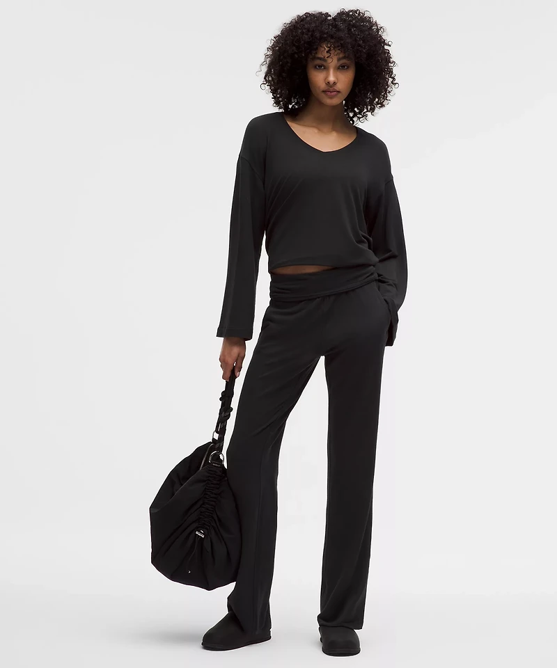 BeCalm V-Neck Bell Sleeve Shirt