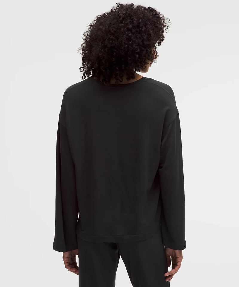 BeCalm V-Neck Bell Sleeve Shirt