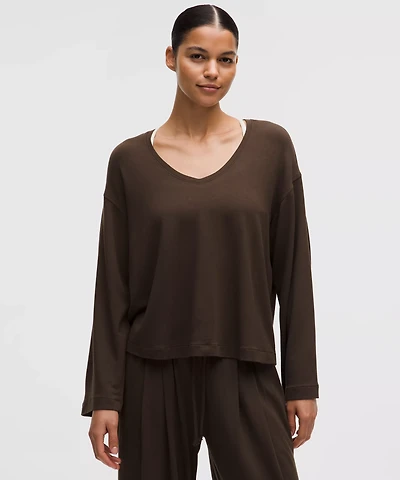 BeCalm V-Neck Bell Sleeve Shirt