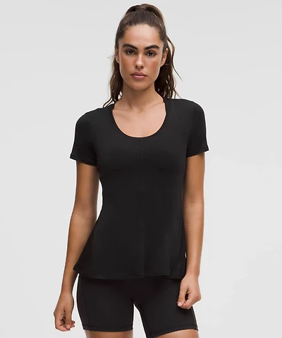 Lightweight Flowy Hem Short-Sleeve Shirt | Women's Short Sleeve Shirts & Tee's