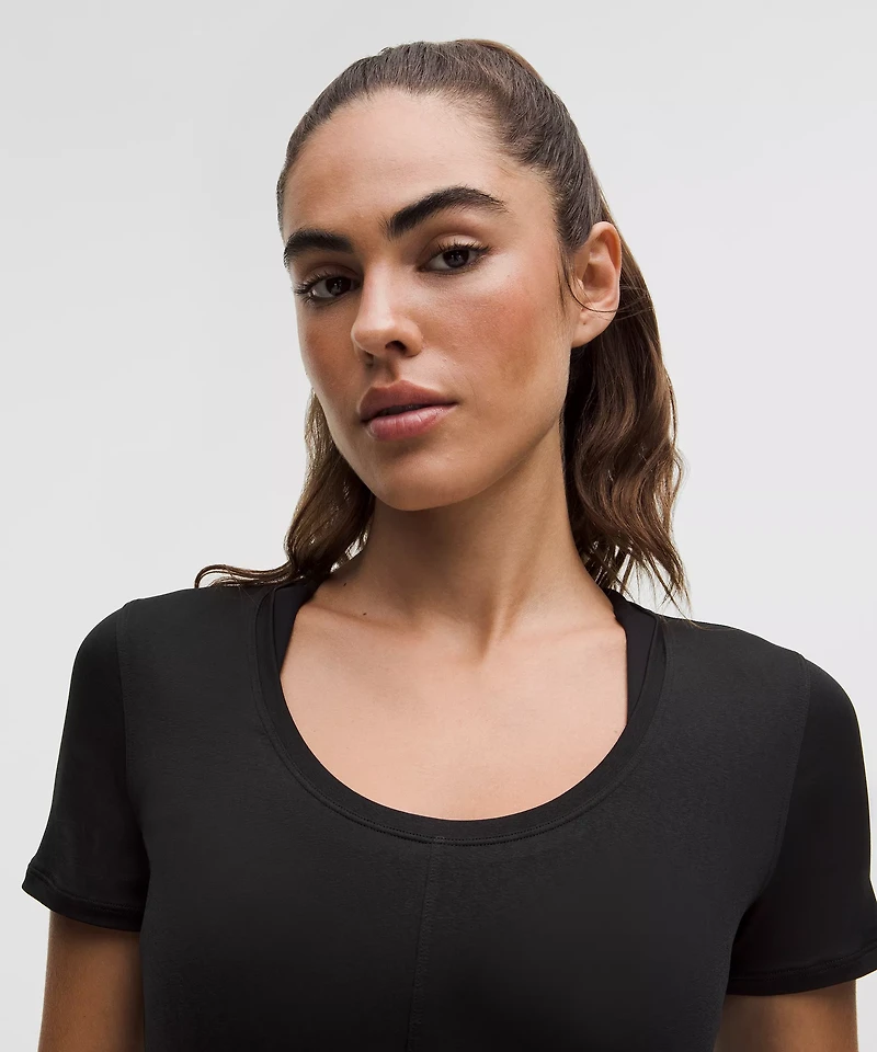 Lightweight Flowy Hem Short-Sleeve Shirt | Women's Short Sleeve Shirts & Tee's