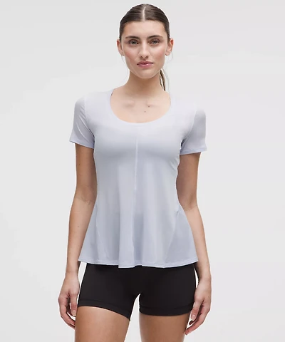Lightweight Flowy Hem Short-Sleeve Shirt | Women's Short Sleeve Shirts & Tee's