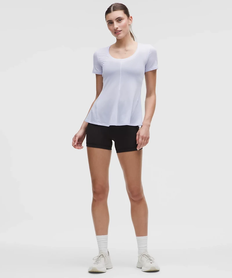 Lightweight Flowy Hem Short-Sleeve Shirt | Women's Short Sleeve Shirts & Tee's