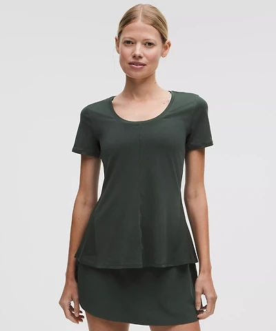 Lightweight Flowy Hem Short-Sleeve Shirt | Women's Short Sleeve Shirts & Tee's