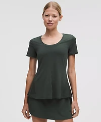 Lightweight Flowy Hem Short-Sleeve Shirt | Women's Short Sleeve Shirts & Tee's