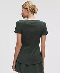 Lightweight Flowy Hem Short-Sleeve Shirt | Women's Short Sleeve Shirts & Tee's