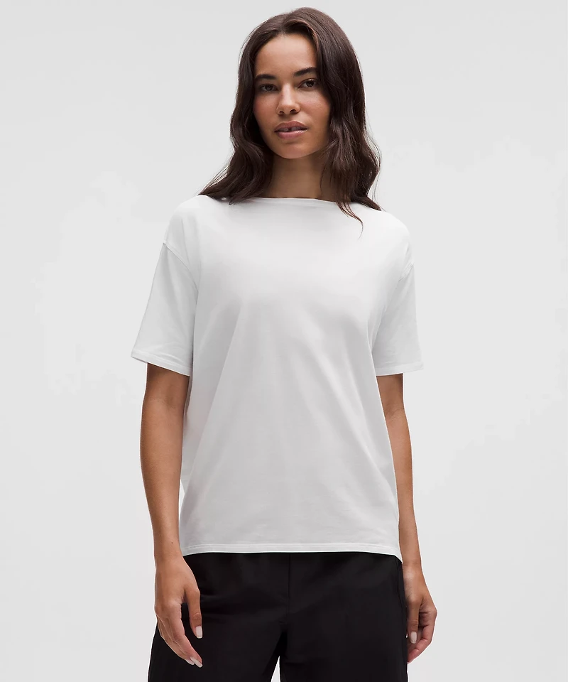 Back Action Organic Cotton T-Shirt | Women's Short Sleeve Shirts & Tee's