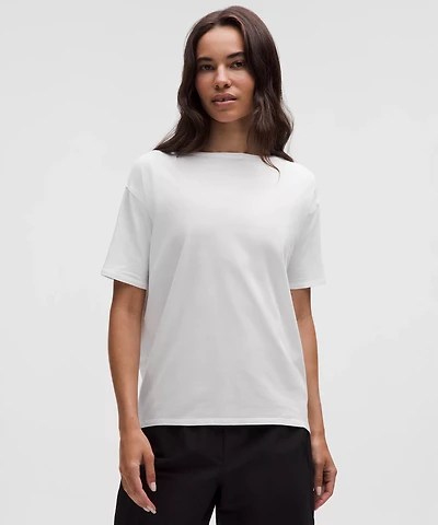 Back Action Organic Cotton T-Shirt | Women's Short Sleeve Shirts & Tee's