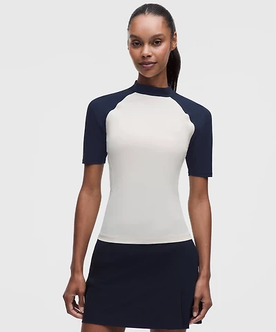 Lightweight Mockneck Short-Sleeve Shirt