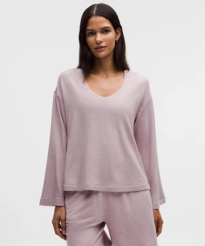 BeCalm V-Neck Bell Sleeve Shirt