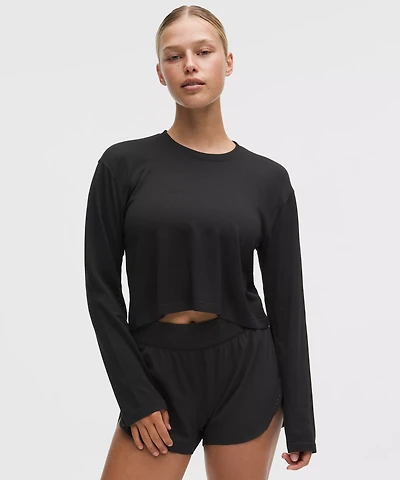 Swiftly Perforated Stripe Long-Sleeve Shirt