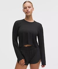 Swiftly Perforated Stripe Long-Sleeve Shirt