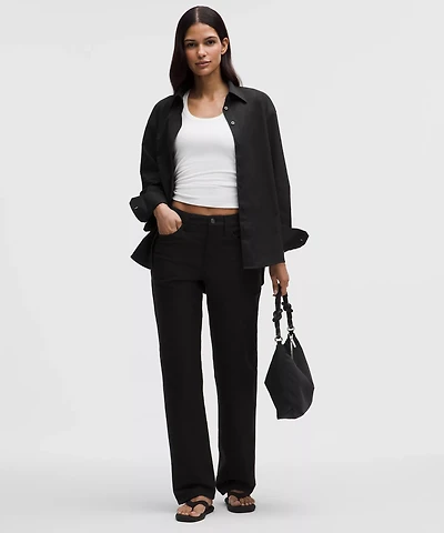 Woven Relaxed-Fit Button-Up Shirt