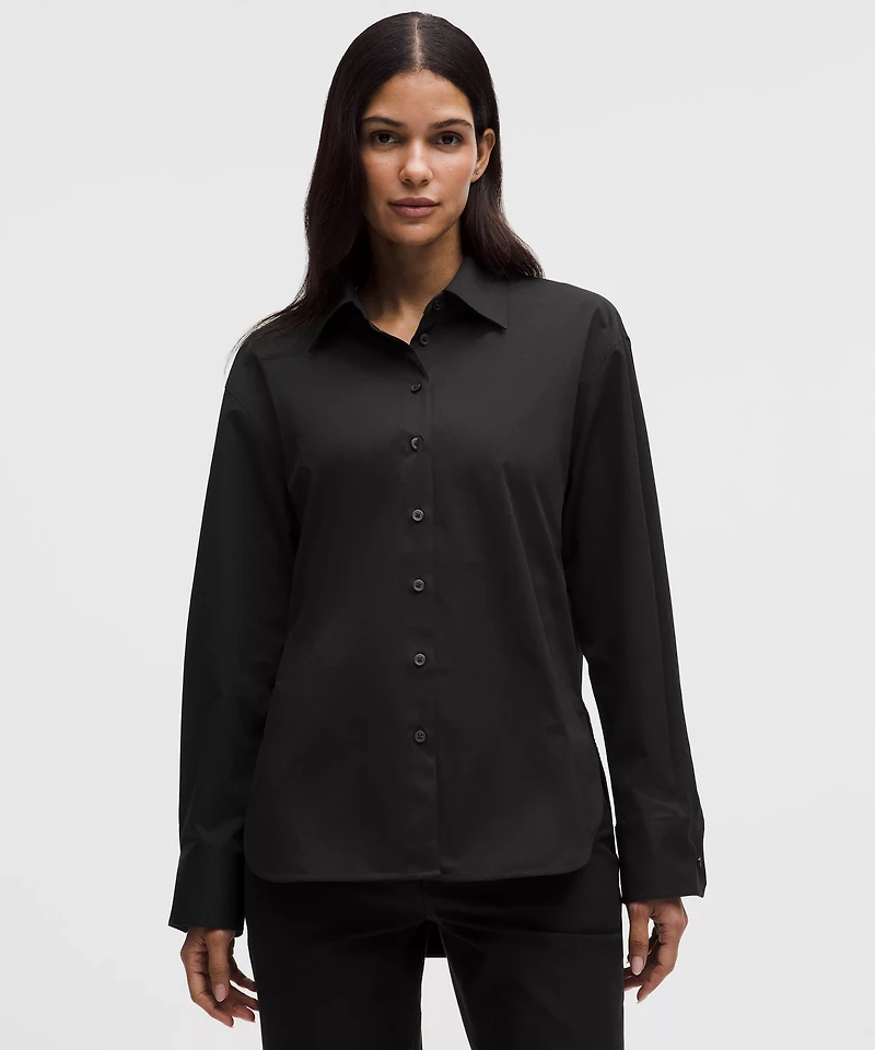 Woven Relaxed-Fit Button-Up Shirt