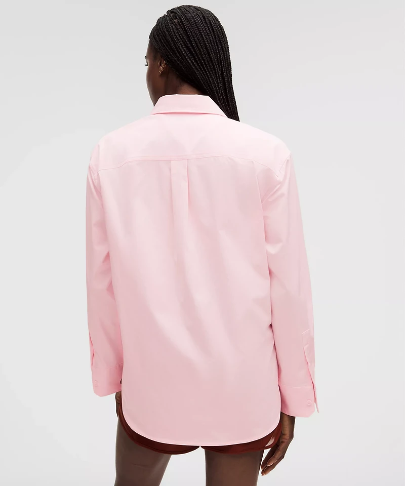 Woven Relaxed-Fit Button-Up Shirt